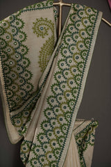 Tussar Thread Work - Beige