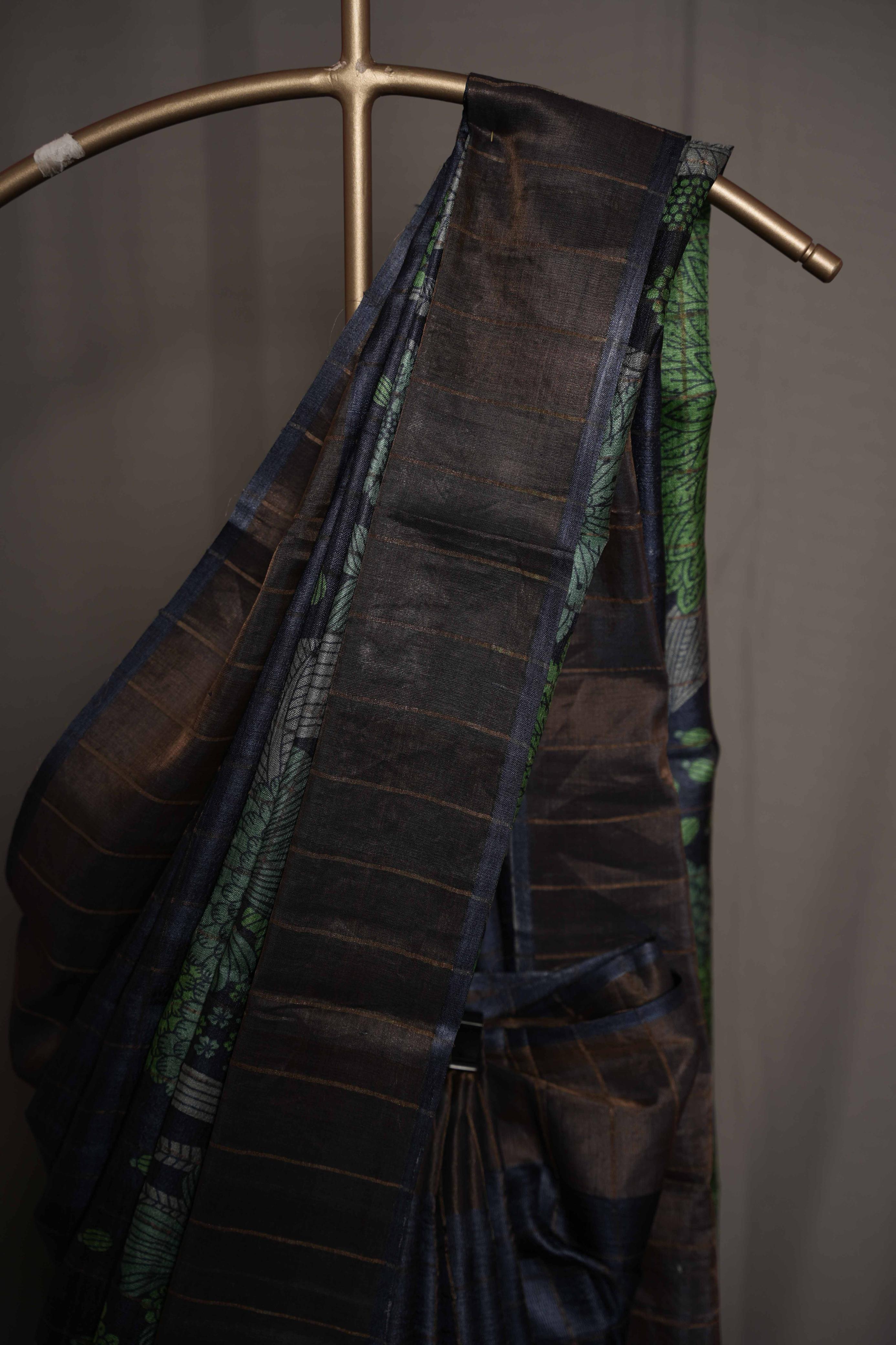 Tussar - Navy Blue