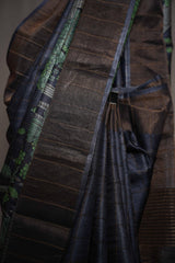 Tussar - Navy Blue