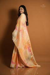 Fancy Saree  - Peach Color