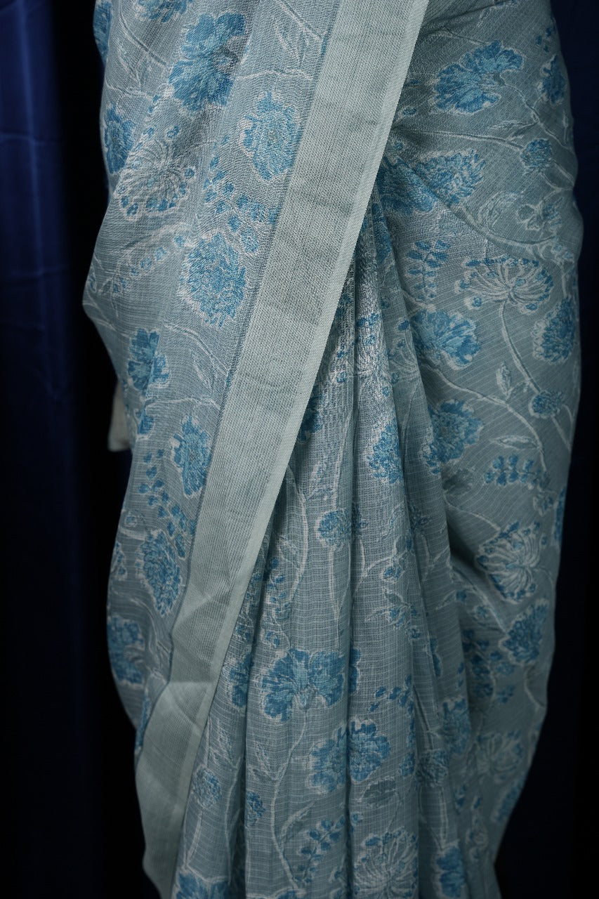 Handloom Kota - Sky Blue