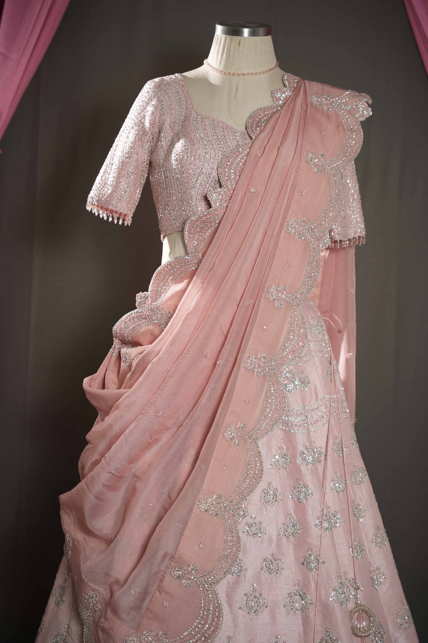 Designer Lehenga – Baby Pink