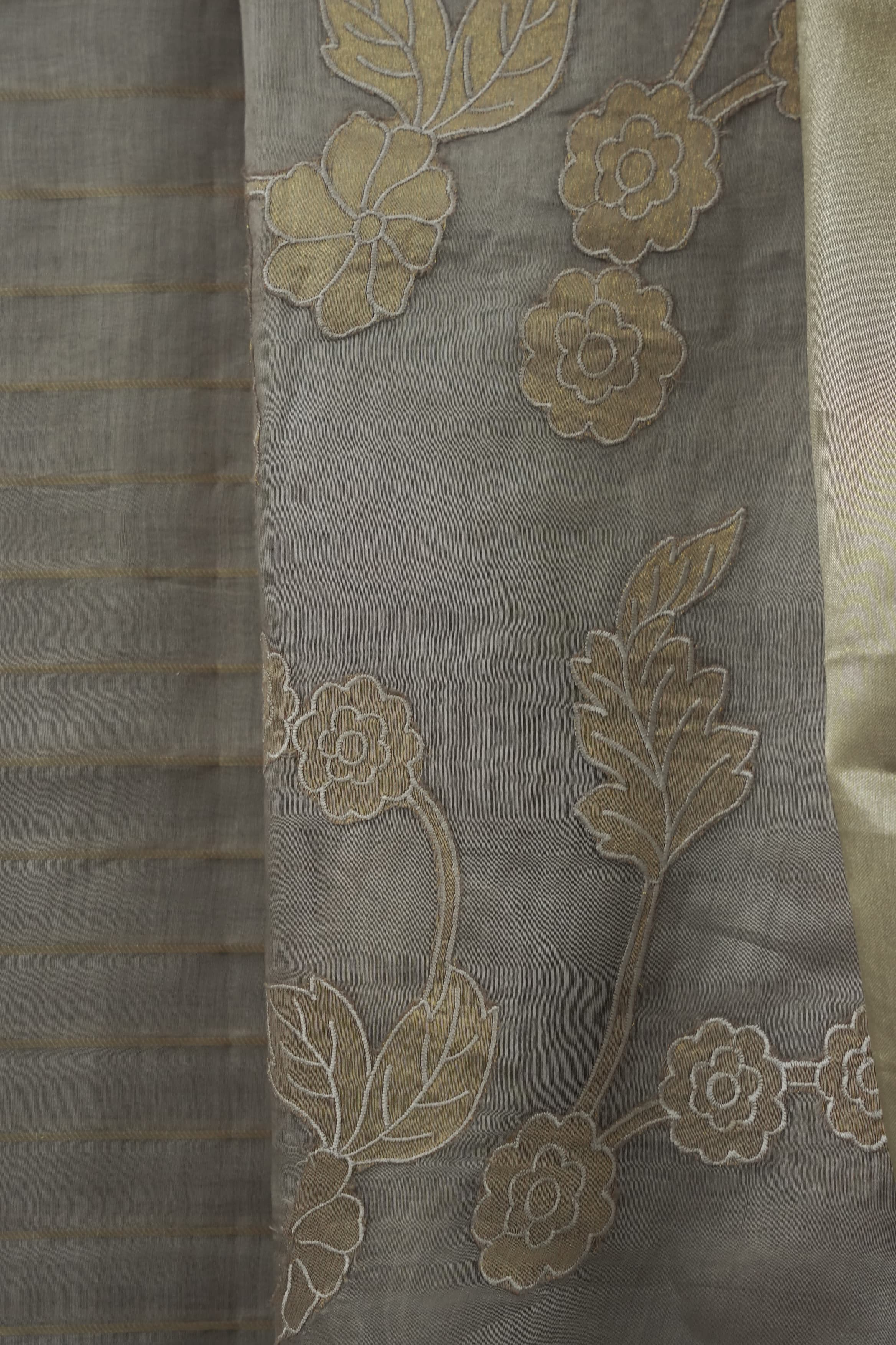 Soft Chanderi - Grey-Beige