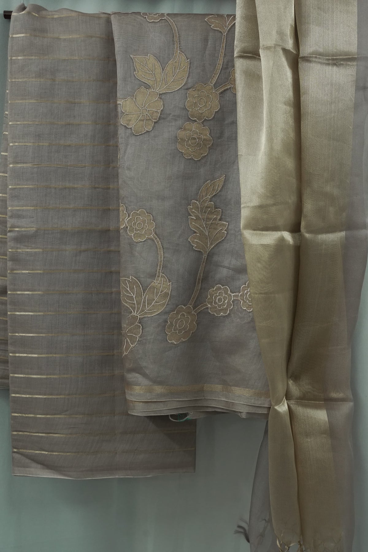 Soft Chanderi - Grey-Beige