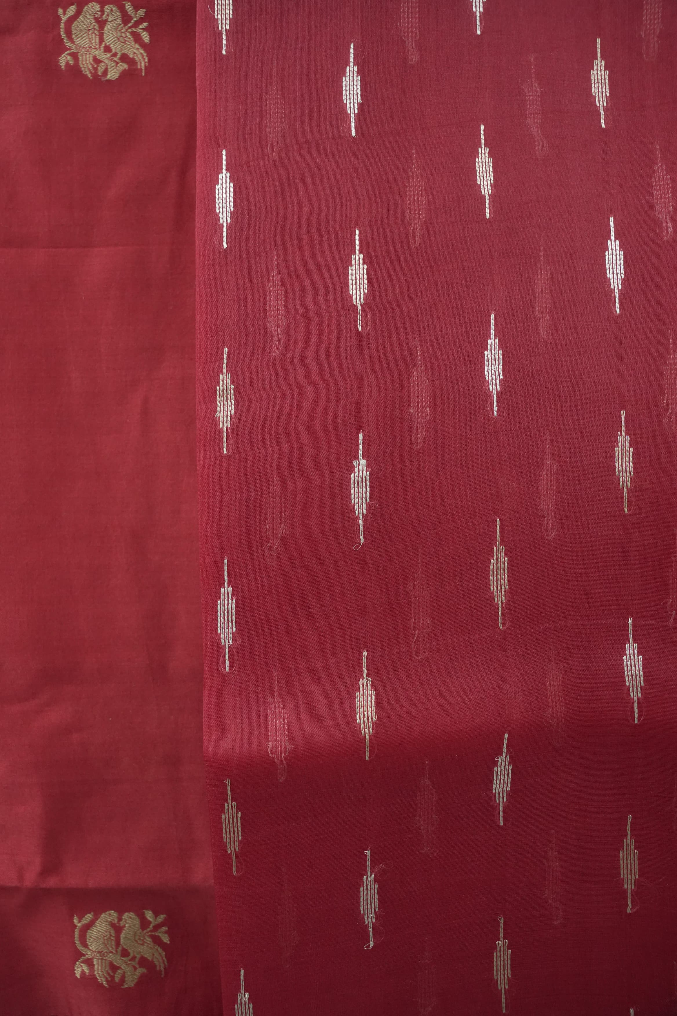 Chanderi Cotton-Silk - Red
