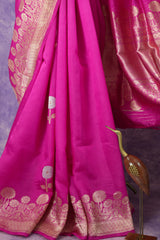 Banarasi Raw Mango - Hot Pink