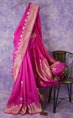 Banarasi Raw Mango - Hot Pink