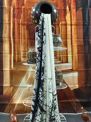 Pure Georgette - black & white smooth Georgette
