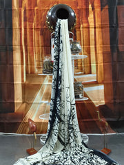 Pure Georgette - black & white smooth Georgette