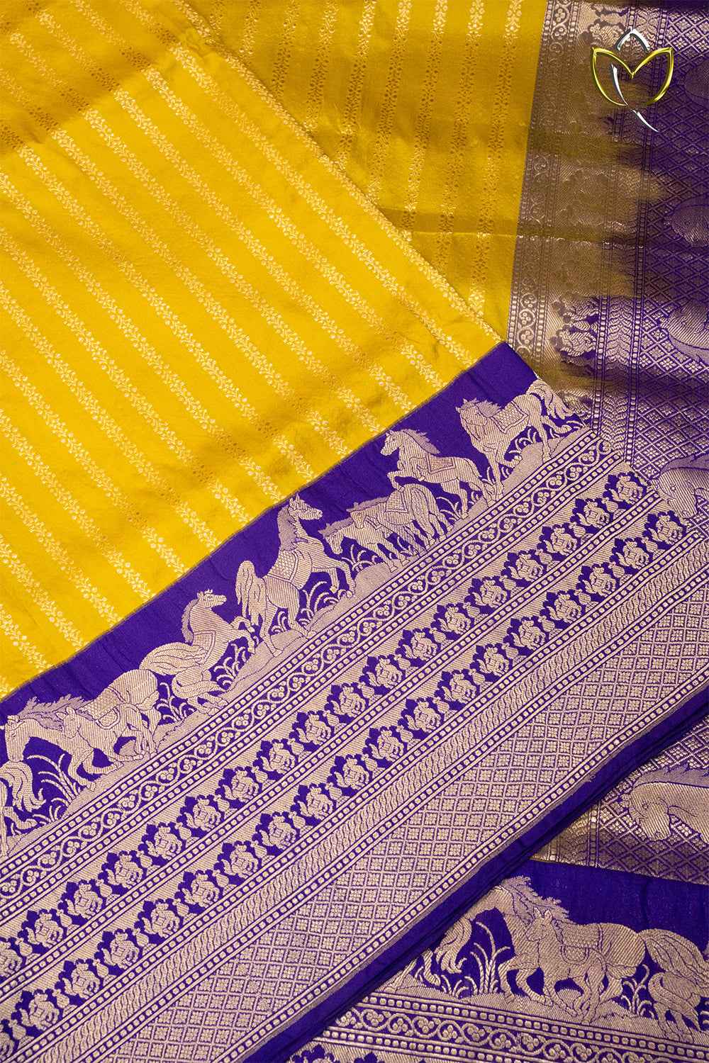 Pure Banarasi  Pattu - Yellow