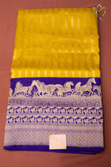 Pure Banarasi  Pattu - Yellow