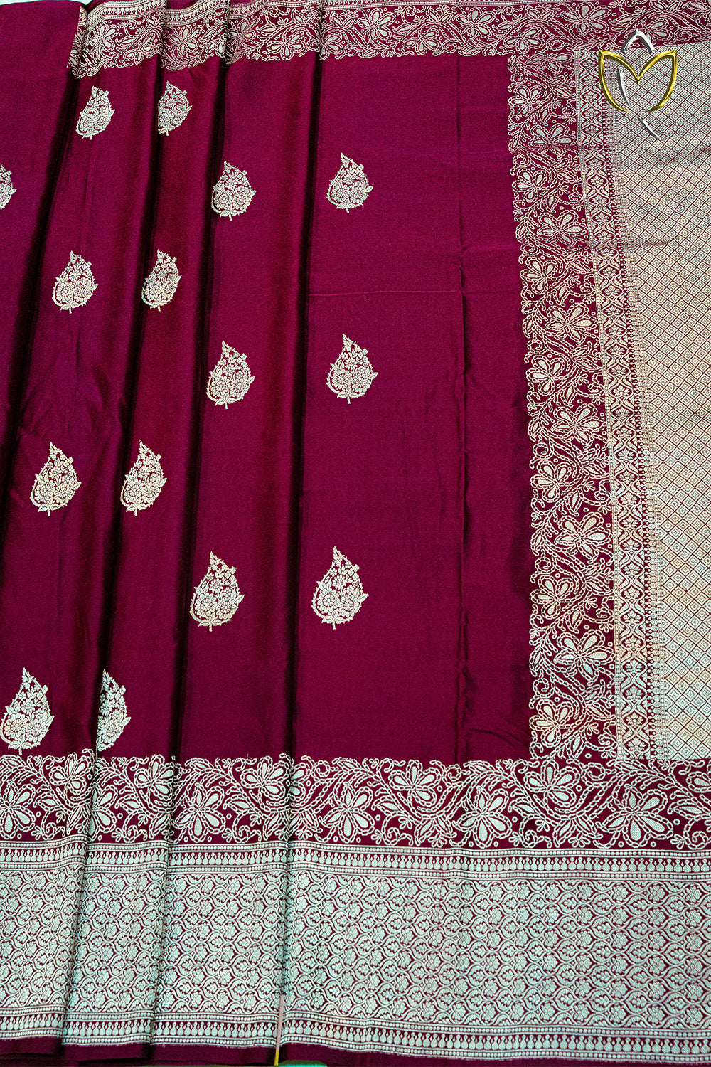 Pure Banarasi Malai Pattu - Maroon