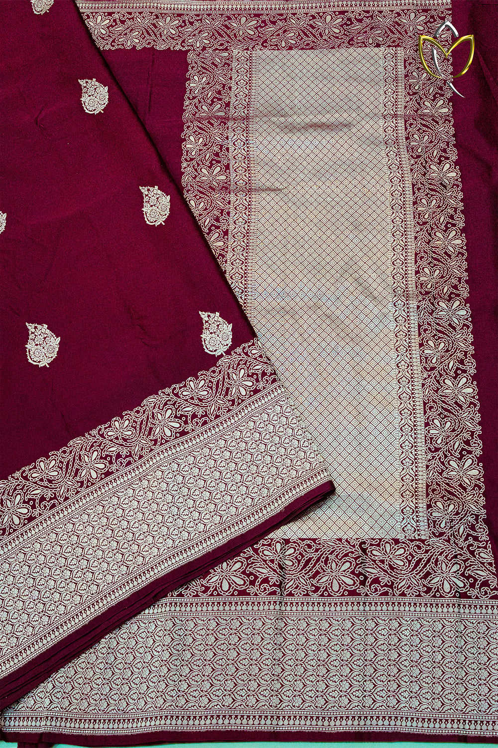 Pure Banarasi Malai Pattu - Maroon