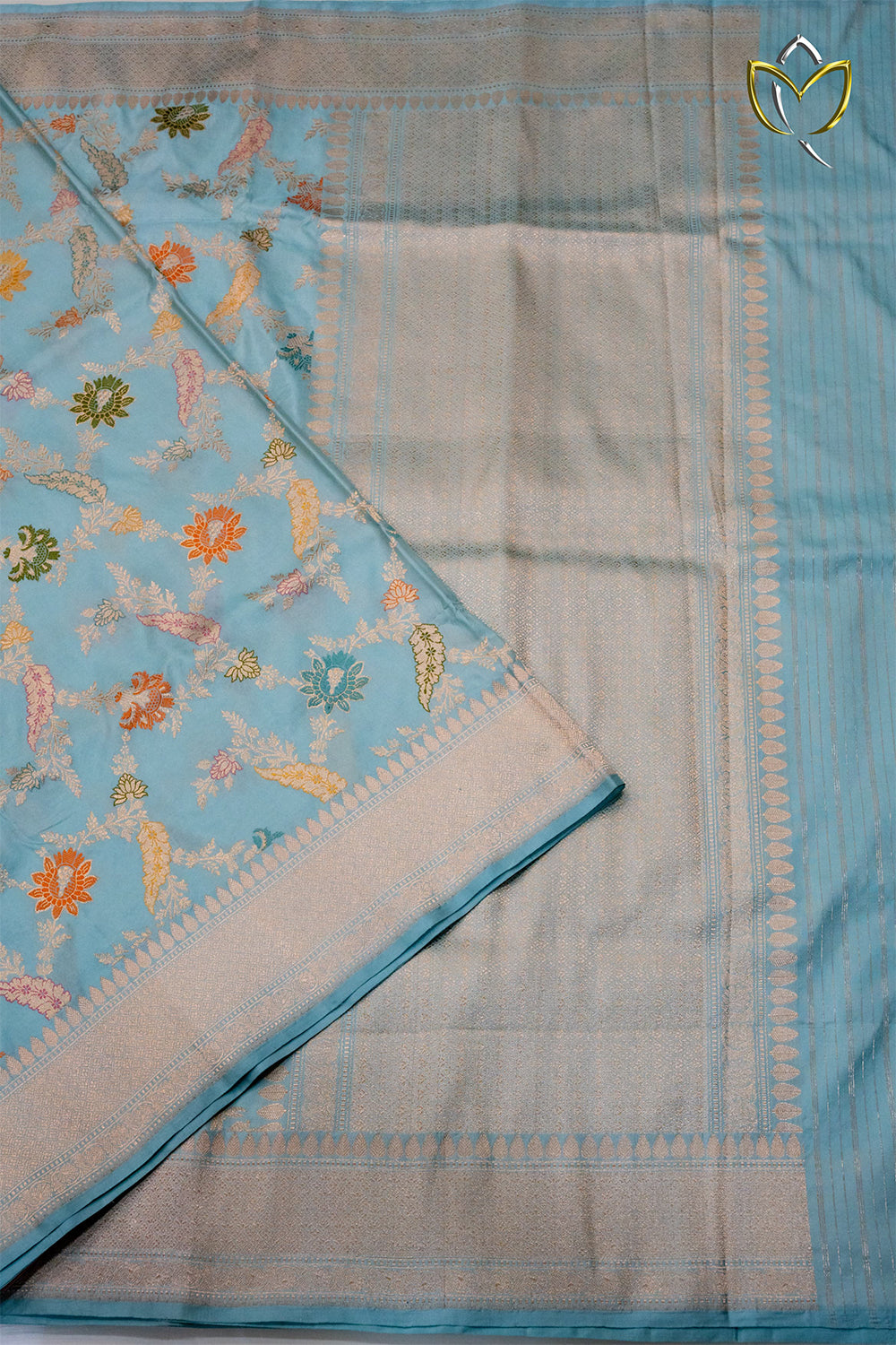 Pure Banarasi Pattu - Baby Blue