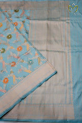 Pure Banarasi Pattu - Baby Blue