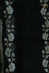 Muslin Jamdani - Black