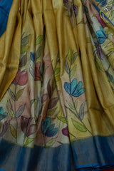 Pure Tussar - Mustard Yellow