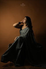 Fancy Saree - Off Black
