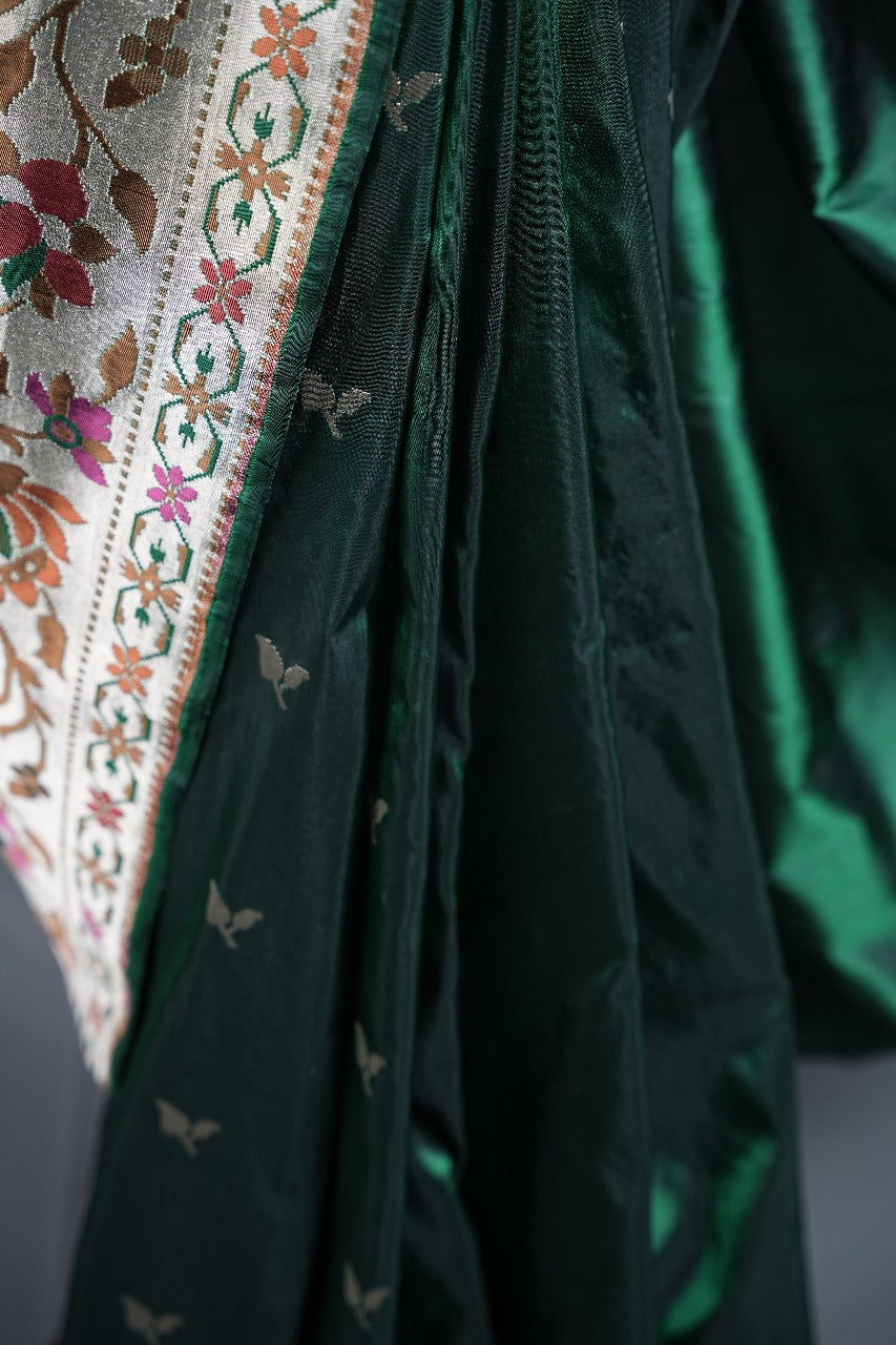 Banarasi Silk - Dark Green