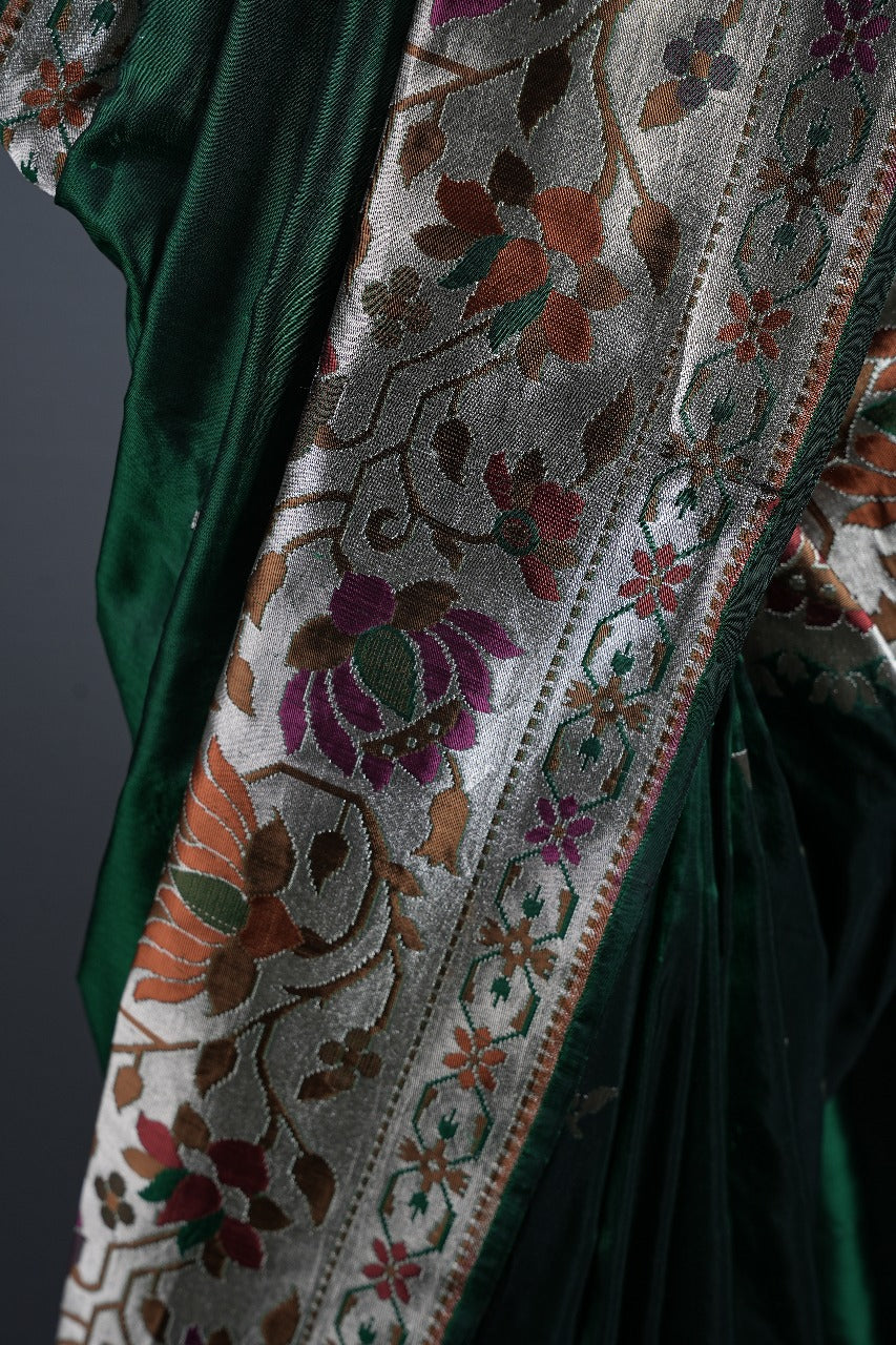 Banarasi Silk - Dark Green