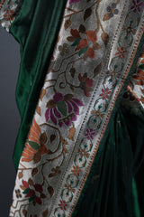 Banarasi Silk - Dark Green