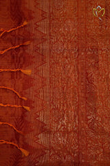 Lightweight Pattu - Rama Green & Orange